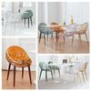Acrylic Transparent Dining Chairs for Modern Kitchen Set of 4 (Brown One Size) view 4