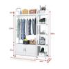YWZDQ Floor Hanger Hanger Bedroom Floor-standing Vertical Room Coat And Hat Bedroom Cabinet Door Clothes Storage Hanger Standing Hanger(H) view 3