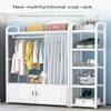 YWZDQ Floor Hanger Hanger Bedroom Floor-standing Vertical Room Coat And Hat Bedroom Cabinet Door Clothes Storage Hanger Standing Hanger(H) view 4