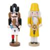 2 Pieces Nutcracker Helmsman & Pirate Wooden Puppet Christmas Decor Gift view 1