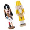 2 Pieces Nutcracker Helmsman & Pirate Wooden Puppet Christmas Decor Gift view 2
