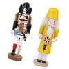 2 Pieces Nutcracker Helmsman & Pirate Wooden Puppet Christmas Decor Gift view 3