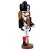 2 Pieces Nutcracker Helmsman & Pirate Wooden Puppet Christmas Decor Gift view 4