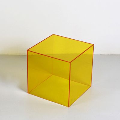 Acrylic Boxes for Display Risers Acrylic Risers for Display Acrylic Acrylic Display Clear Case Boxes Dessert Figures Collectible Show The(Yellow,30cm/12in)