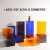 Acrylic Boxes for Display Risers Acrylic Risers for Display Acrylic Acrylic Display Clear Case Boxes Dessert Figures Collectible Show The(Yellow,30cm/12in) view 2