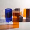 Acrylic Boxes for Display Risers Acrylic Risers for Display Acrylic Acrylic Display Clear Case Boxes Dessert Figures Collectible Show The(Yellow,30cm/12in) view 3