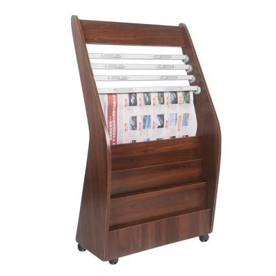 GAZOGJ Magazine Rack Office Newspaper Rack Floor-Standing Magazine Rack Vertical Newspaper Organiser Brochure Display Rack for Newspaper and Products Exhibition Newspaper Displa,
