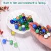 MECCANIXITY Porcelain Beads,1set Round Porcelain Gemstone Blue 0.99lbs (0.63") Porcelain Marbles Pebbles for Vase Fillers Aquarium Decor DIY Craft view 4