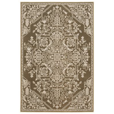 Oriental Weavers Intrigue Area Rug - INT11-9'10" x 12'10" - in Gold/Beige - Vintage Inspired, Stain Resistant, Family and Pet Friendly, Family, Dining, Living Room Rug