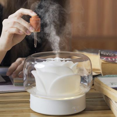 Humidifiers for Bedroom Home, Mist Top Fill Desk Humidifiers,Cool Mist Humidifier with Auto Shut Off and 7 Color LED Night Lights, 400ml