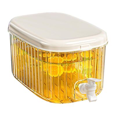Household Drinks Chiller - 5.5L Cold Bubble Bucket With Strainer, Refrigerated Fruit Tea Beverage Bucket | Household Water Container, Teas And Juices Cooler Maker For Juices, Water, Coffee, Fruit Tea