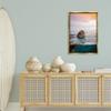 Stupell Industries Turtle Swim at Sunrise Gold Floater Framed Canvas Wall Art Design by Max Blakesberg Studios, 21 x 31 view 2