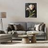 Stupell Industries Tulip on Black White Framed Giclee Wall Art Design by Danhui Nai, 24 x 30 view 2