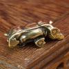 YANCHIPANGHE Brass Figures,Brass Animal Dcor,3.5x1.8cm Brass Handicrafts Rhino Tea Pet Tea Table Curio Trinkets Family Living Room Porch Office Desktop Decoration Festivals Gifts view 4