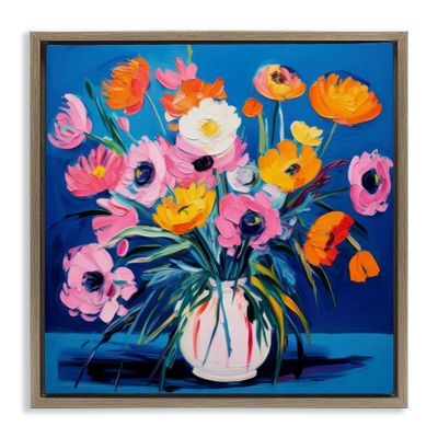 Stupell Industries 'Bright Poppies Bouquet'| Floating Frame Canvas Art