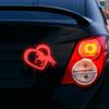 Leniutor 1pcs Heart Horse Sticker for Cars,Reflective Waterproof Vinyl Animal Decal, Horse Lover Bumper Sticker for Water Bottle Laptop Truck Wall (Red) view 1
