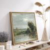 MUDECOR Framed Canvas Print Wall Art Tranquil Pond with Ducks and Lush Greenery Serene Landscape Illustrations Realism Decorative Panoramic Earth for Living Room, Bedroom, Office - 24"x24" Natural view 3