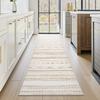 2x10 Runner Rug Machine Washable Non Slip Area Rug Distressed Neutral Moroccan Boho Rug Ultra Soft Floor Runners for Hallways for Entryway Laundry Room Kitchen, Brown view 2