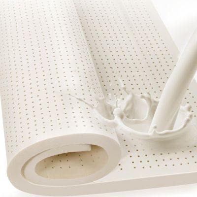 BIWKONI Latex Mattress Topper, 2 Inch Medium Firm Breathable Latex Mattress Topper Zonal Support for Side and Back Sleepers,White,180 * 200 * 5cm