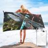 FHEBNDS Blue Dragonfly Beach Towels Oversized 31.5"x63" Microfiber Sand Free Towels for Adult Gift Quick Dry Absorbent Swim Pool Towel Travel Sports Towel view 1