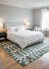 Naturalistic rug for Living Room | Woolen Area Rug | Handmade Rugs for Bedroom, Kitchen Kids Room | Printed Boxes Pattern Carpet | Soft & Durable Floor Decor (Multi B, 9' x 12') view 4