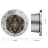 60 Minute Visual Kitchen Timer With Intricate Flowers Print Chef Cooking Timer Clock with Loud Alarm No Batteries Required-Manual Countdown Timer Exquisite Stainless Steel Body Countdown Reminder Magn view 2
