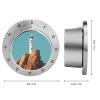 60 Minute Visual Kitchen Timer White Lighthouse Image Print Chef Cooking Timer Clock with Loud Alarm No Batteries Required-Manual Countdown Timer Exquisite Stainless Steel Body Countdown Reminder Magn view 2