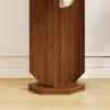 2-in-1 Full Length Mirror with Coat Rack, Swiveling Solid Wood Floor Mirror for Bedroom and Living Room(Walnut,160 * 40 * 40cm) view 3