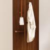2-in-1 Full Length Mirror with Coat Rack, Swiveling Solid Wood Floor Mirror for Bedroom and Living Room(Walnut,160 * 40 * 40cm) view 4