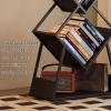 72" Tall Black Modern Geometric Bookshelf, 5-Tier Unique Square Bookcase, Corner Storage Shelves for CDs/Books/Home Decor, Floor Standing Display Shelf for Bedroom, Living Room, Study(Black) view 4