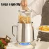 Stainless Steel Oil Filter Pot, Oil Strainer Pot Large Capacity Bacon Grease Saver with Strainer, Kitchen Cooking Oil Container Mini Deep Fryer with Basket (1.5l) view 2