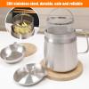 Stainless Steel Oil Filter Pot, Oil Strainer Pot Large Capacity Bacon Grease Saver with Strainer, Kitchen Cooking Oil Container Mini Deep Fryer with Basket (1.5l) view 3