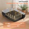 Air Mattress Queen with Built in Pump,18'' Inflatable Mattress 2 Mins Self-Inflation/Deflation,Thicker Blow up Mattress Leak-Proof,Flocked Top Air Bed with Storage Bag for Home, Camping & Guests view 2