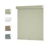 MoDanCeQ Blackout Roller Shades for Windows - Cordless Linen Roller Blinds, Thermal Insulated Fabric UV Protection, Window Shades for Home, Office, Bedroom, Door, Beige, 27" W x 56" H view 1
