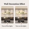 3D Wall Art Decoration - LED, Large Wall Hanging Sculpture Painting Lighted Wall Art,Traditional Chinese Welcoming Wall Hanging Painting Home Decor(C,39.4 * 13.8IN) view 3