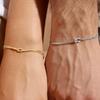 DIONFEI Men's and Women's Bracelets - Exquisite Love Knot Bracelet - Couple Matching Bracelet - Exquisite Snake Chain - Adjustable Friendship Bracelet, Women's Jewelry Gift view 2
