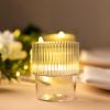 Balsa Circle 12 Clear 7 oz Stackable Ribbed Reusable Plastic cups Party Events Birthday Wedding Reception Catering Home Tableware Decorations Supplies view 2