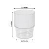 Balsa Circle 12 Clear 7 oz Stackable Ribbed Reusable Plastic cups Party Events Birthday Wedding Reception Catering Home Tableware Decorations Supplies view 4