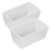 PRETYZOOM 2pcs Ceramic Sugar Jar Elegant Rectangular Sugar Container for Coffee and Tea Versatile Porcelain Holder for Cubes and Candies Farmhouse Kitchen Storage and Stylish Design view 1
