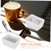 PRETYZOOM 2pcs Ceramic Sugar Jar Elegant Rectangular Sugar Container for Coffee and Tea Versatile Porcelain Holder for Cubes and Candies Farmhouse Kitchen Storage and Stylish Design view 3
