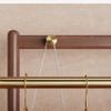 CFGH6FDF Coat Rack Stand Floor Clothes Hanger Multifunctional Coat Rack Bedroom Household Solid Wood Clothes Hanger Clothes Storage Rack Removable with Dirty Clothes Basket Hall Tree view 3