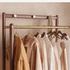 CFGH6FDF Coat Rack Stand Floor Clothes Hanger Multifunctional Coat Rack Bedroom Household Solid Wood Clothes Hanger Clothes Storage Rack Removable with Dirty Clothes Basket Hall Tree view 4