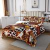 jejeloiu Cow Coverlet Set Queen Size Boys Girls Milk Cow Bedspread for Kids Western Animal Coverlet Farmhouse Cow FurNot Real Plaid Grid Room Decor view 3
