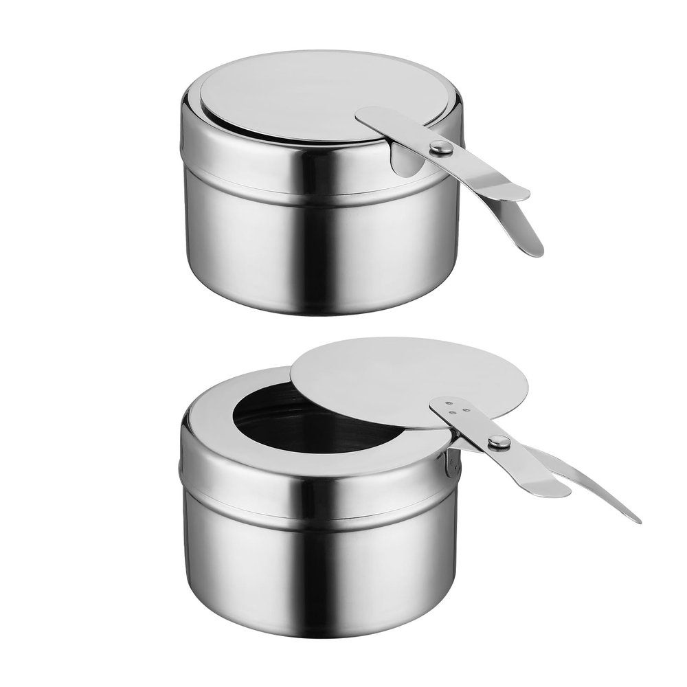Fuel Chafing Holder Cans Dish Stove Steelstainless Can Heat Smores Holders Box Cover Boxes Canned Burner Camping Maker Racks Kit - (Color: Silver)