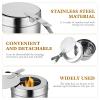 Fuel Chafing Holder Cans Dish Stove Steelstainless Can Heat Smores Holders Box Cover Boxes Canned Burner Camping Maker Racks Kit - (Color: Silver) view 2