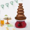 5 Tiers Chocolate Fountain Machine 7lb Commercial Hot Chocolate Fondue Tower 110V Electric Nacho Cheese Fountain for Party, Gathering, Wedding to Melting, Heating and Dipping Chocolate, 24" Tall view 2