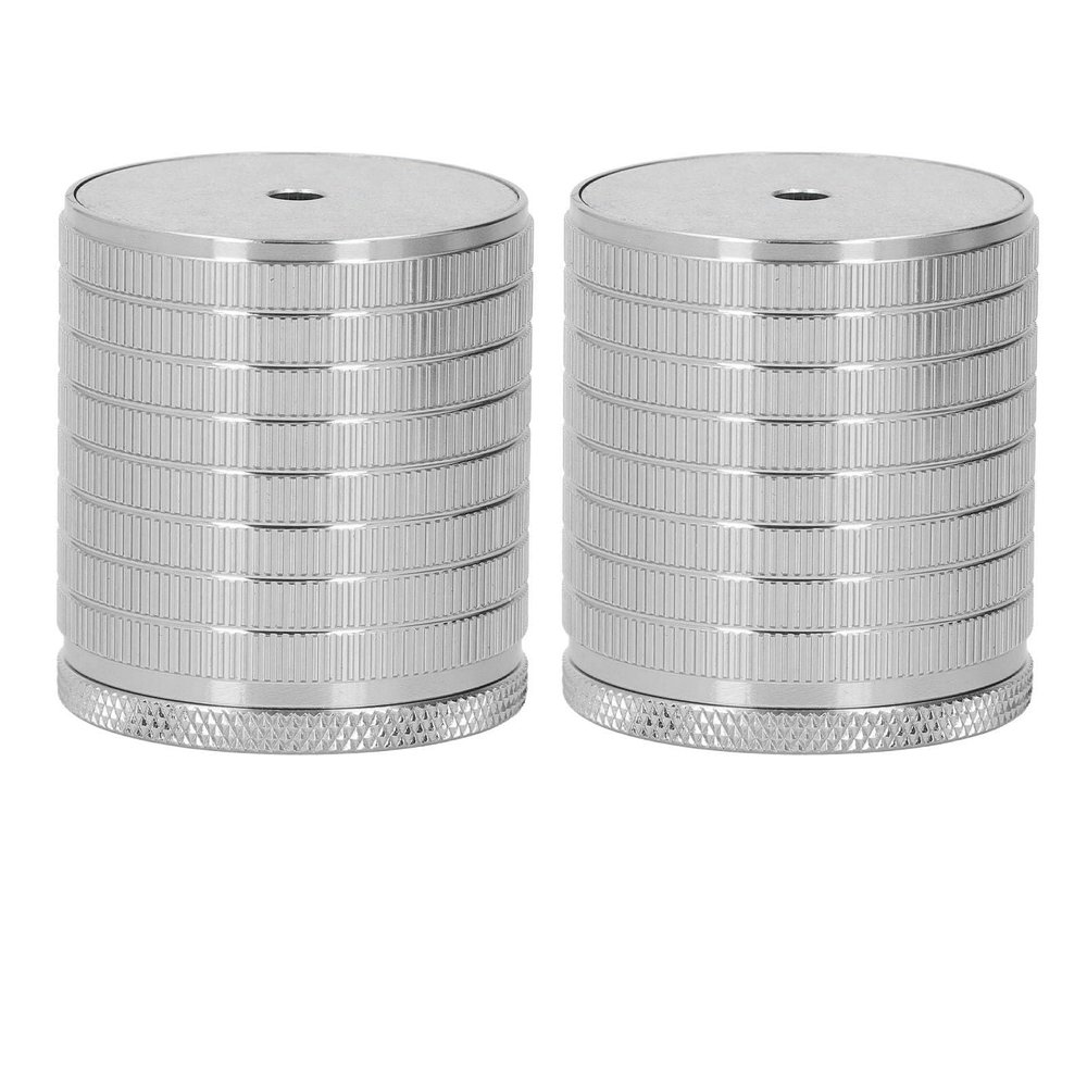 Eujgoov 2 Pcs Furniture Leg Risers 43-75mm Adjustable Height Extenders for Tables Sofas Chairs Beds, Aluminum Alloy Material, Space Gray