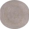 Aizza Trends Indian Handmade Braided Gray Jute Area Rug-Floor Carpet Rug-Bed Side Runner Rug-Doormat Rug - 3 x 5 Feet Oval (90 cm x 150 cm) view 2