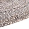 Aizza Trends Indian Handmade Braided Gray Jute Area Rug-Floor Carpet Rug-Bed Side Runner Rug-Doormat Rug - 3 x 5 Feet Oval (90 cm x 150 cm) view 3