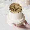 Miriam Song Toothpick Dispenser, with Cute Rabbit Holder and Transparent Lid, Large Capacity Round Box for Teeth Cleaning, Unique Home Design Decoration view 2